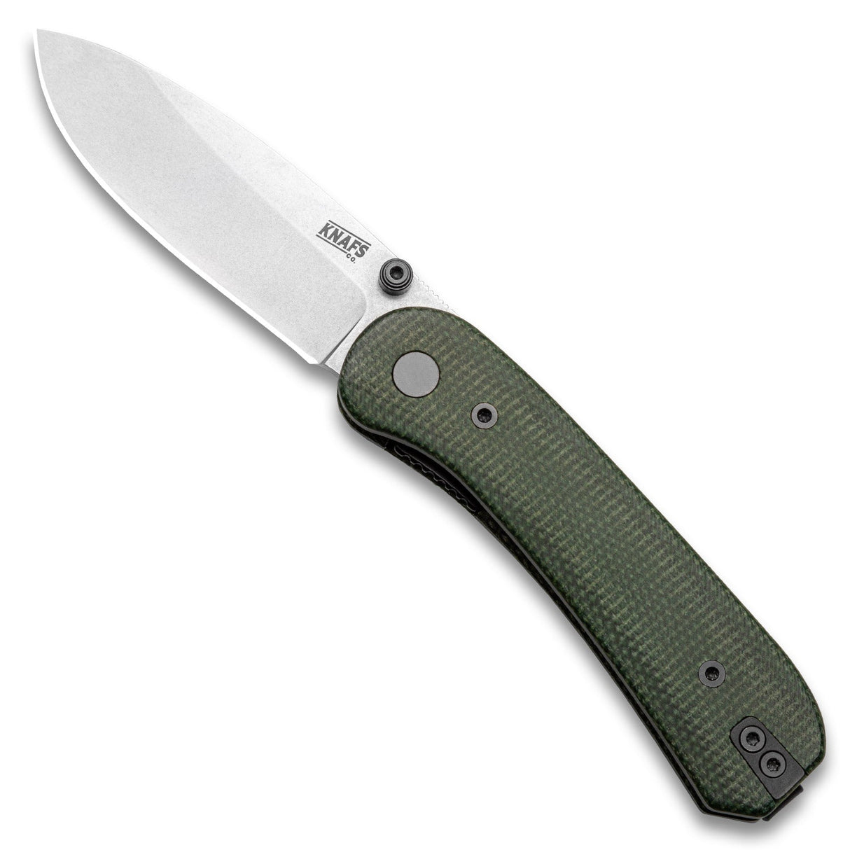 Lander 1 Pocket Knife - Contoured Green Micarta - 14C28N