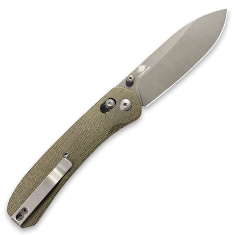 Lander 2 Pocket Knife - Green Micarta - Clutch Lock