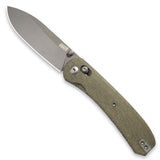 Lander 2 Pocket Knife - Green Micarta - Clutch Lock