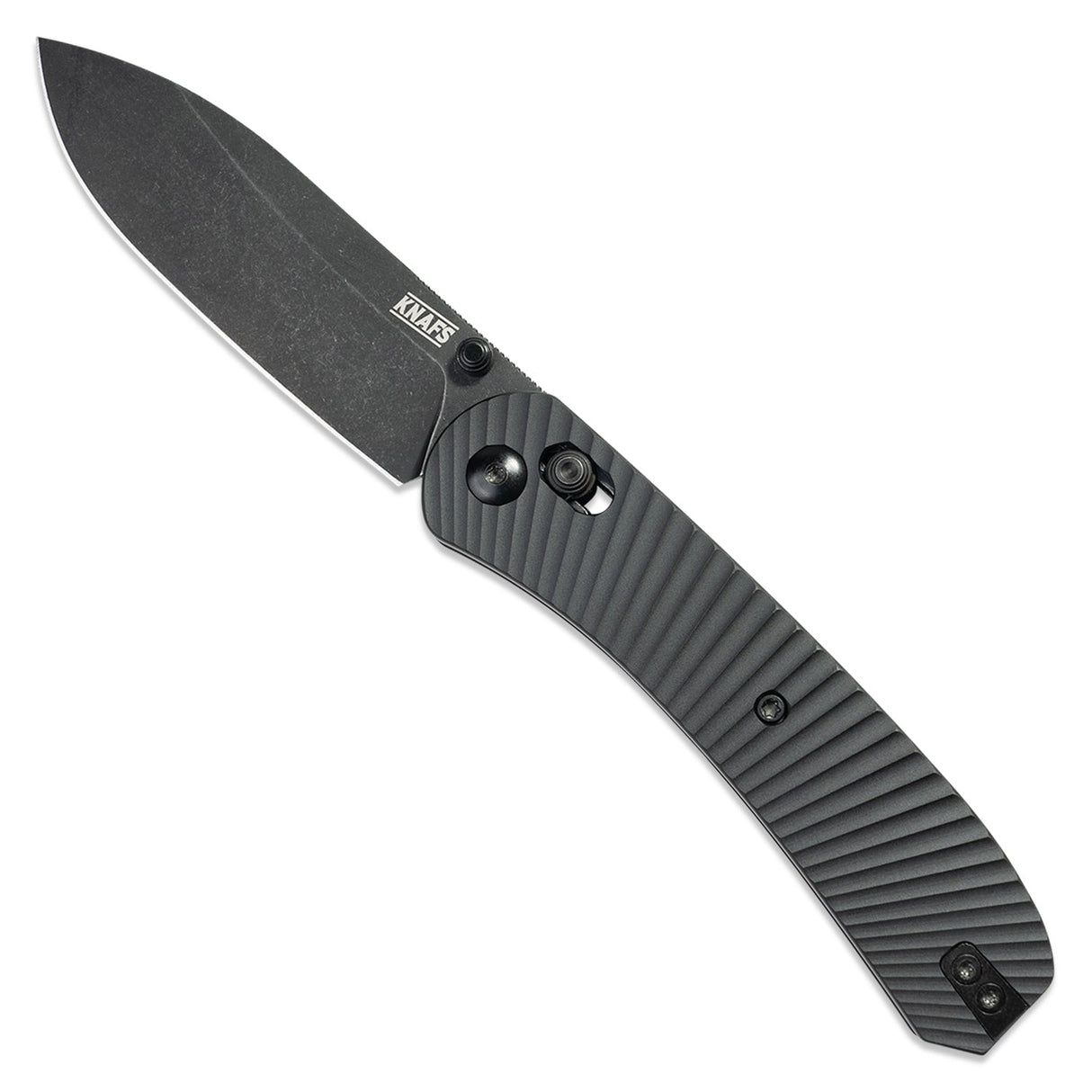 Lander 2 Knife Scales - Aluminum Solar Flare - Black