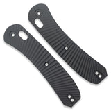 Lander 2 Knife Scales - Aluminum Solar Flare - Black