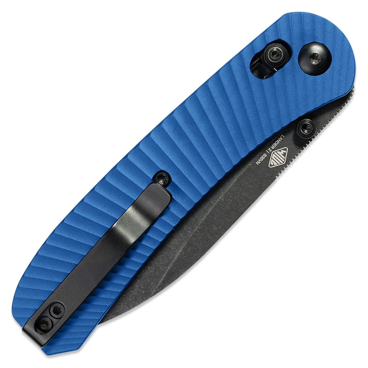 Lander 2 Knife Scales - Aluminum Solar Flare - Blue