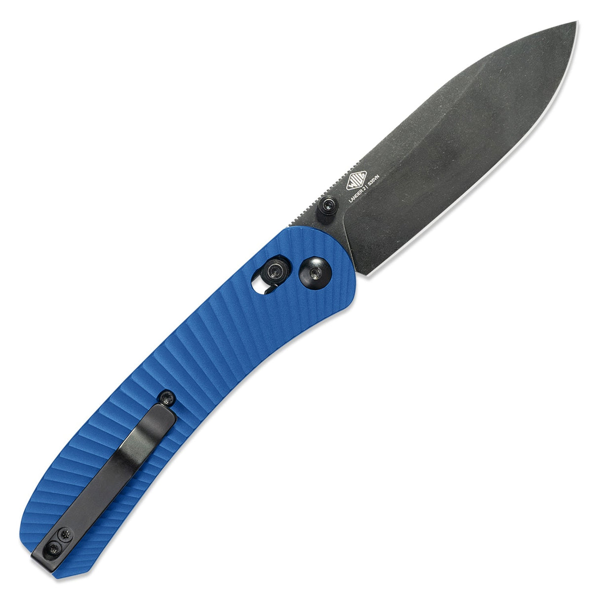 Lander 2 Knife Scales - Aluminum Solar Flare - Blue