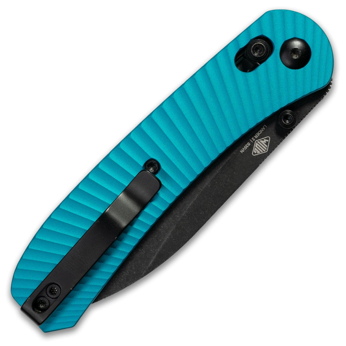 Lander 2 Knife Scales - Aluminum Solar Flare - Teal