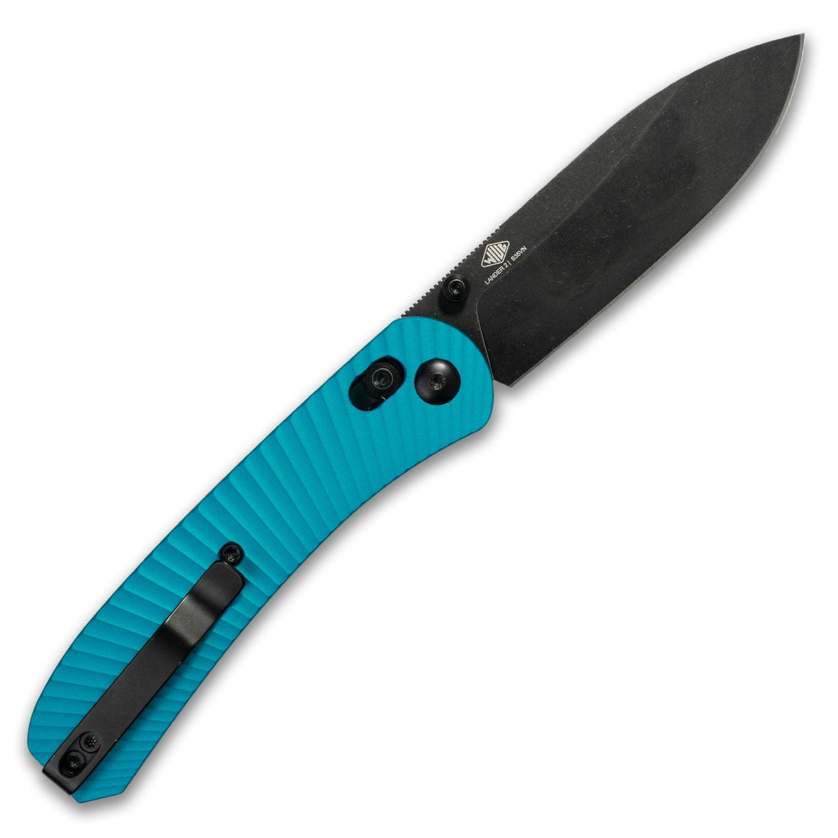 Lander 2 Knife Scales - Aluminum Solar Flare - Teal