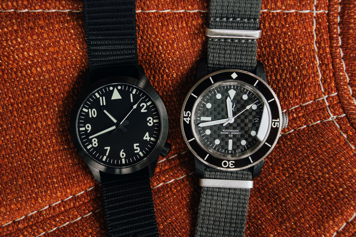 DLC Stainless Steel Pilot Automatic Watch by Maratac®