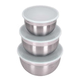 3 Pc Large Stainless Steel Bowl Set - 3, 5 & 8 Qt