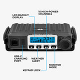 Midland GMRS MXT115AGR - 15-Watt Harvest Bundle