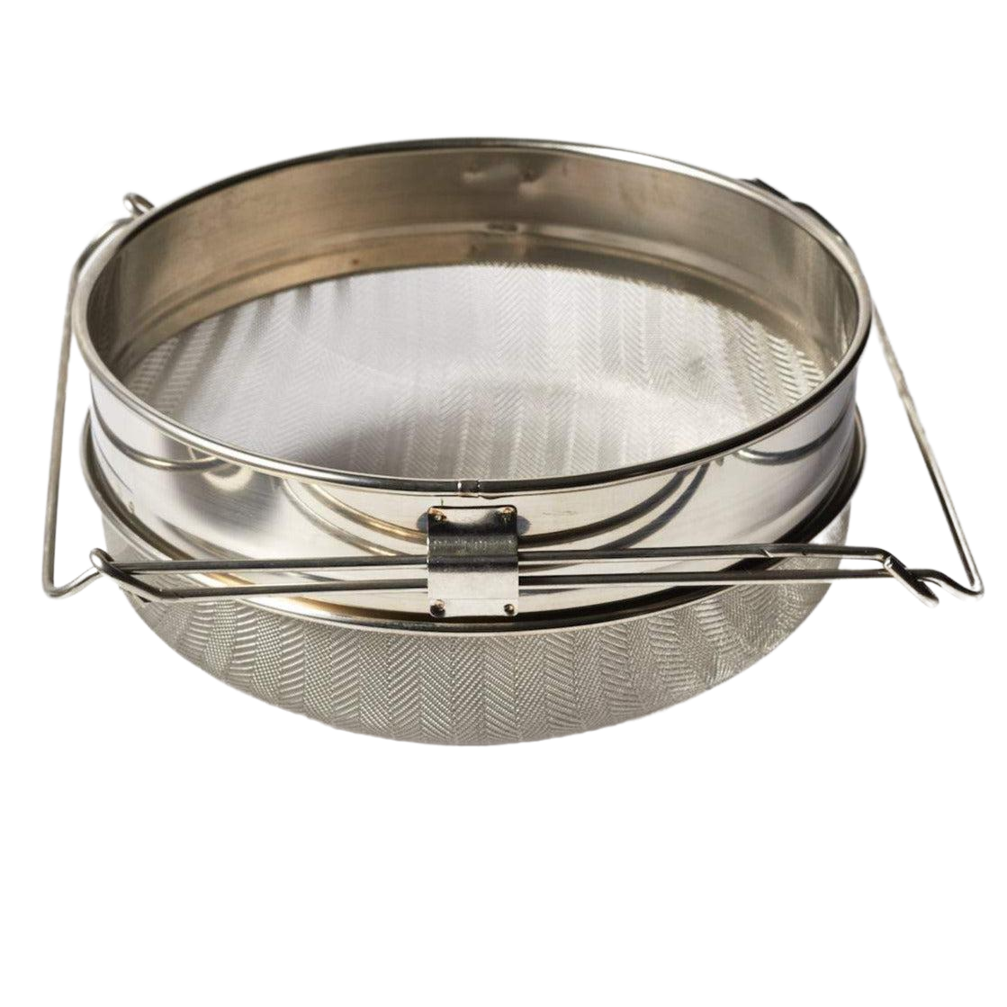 Metal Double Honey Strainer