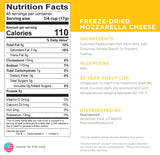 Mozzarella Cheese Freeze Dried - #10 Can