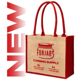 Forjars Reusable Burlap Tote Bags – Available in Two Sizes: Small & Medium