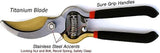 Titanium Bypass Garden Pruner Clippers