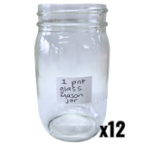 Pint Glass Mason Jar - 16 oz