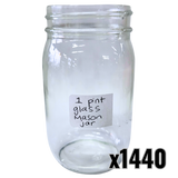 Pint Glass Mason Jar - 16 oz