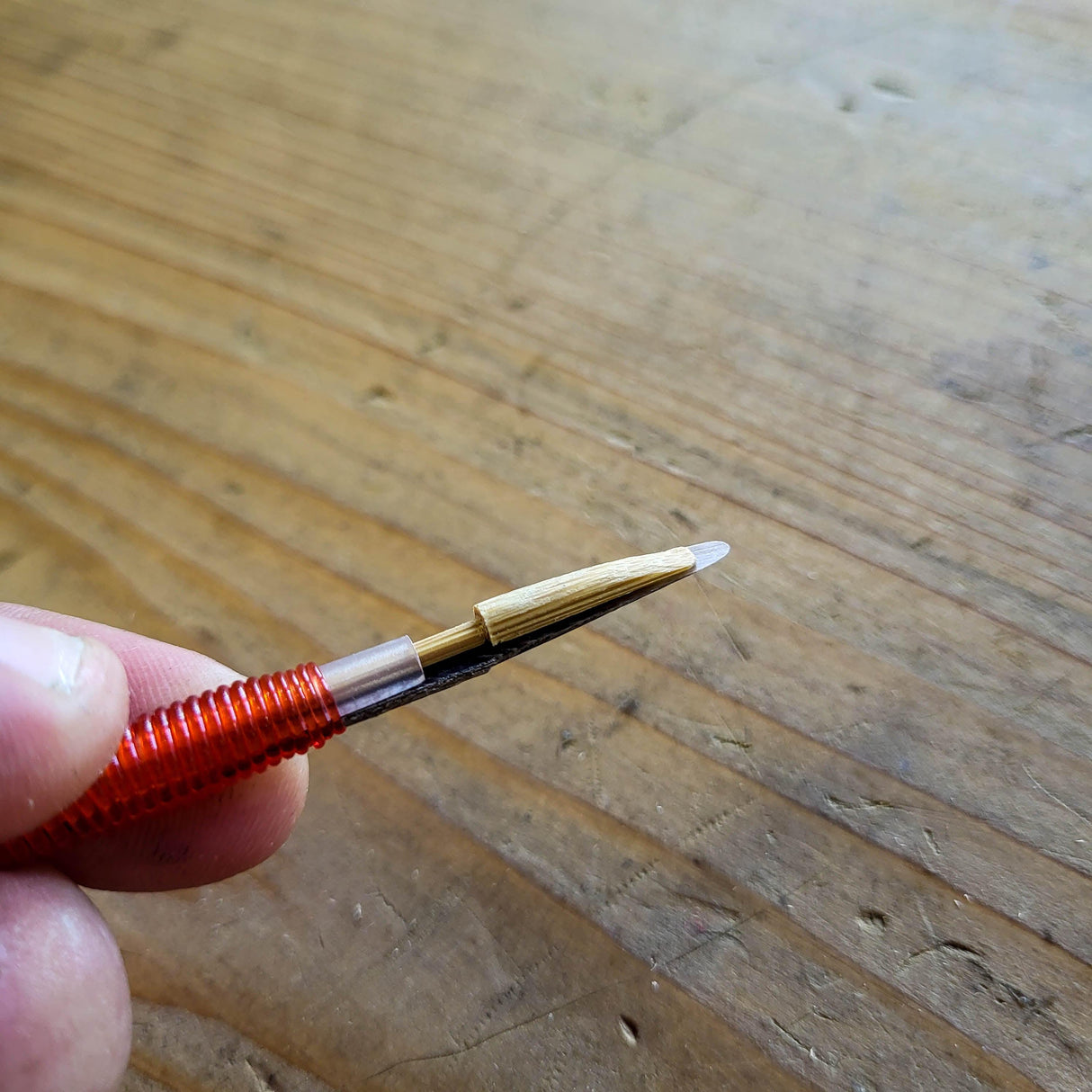 Plastic Grafting Tool with Bamboo Pusher