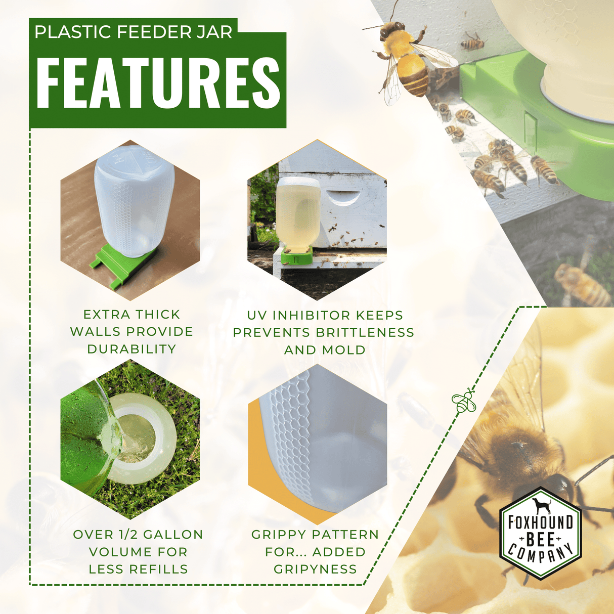 Plastic Half-Gallon Feeder Jar