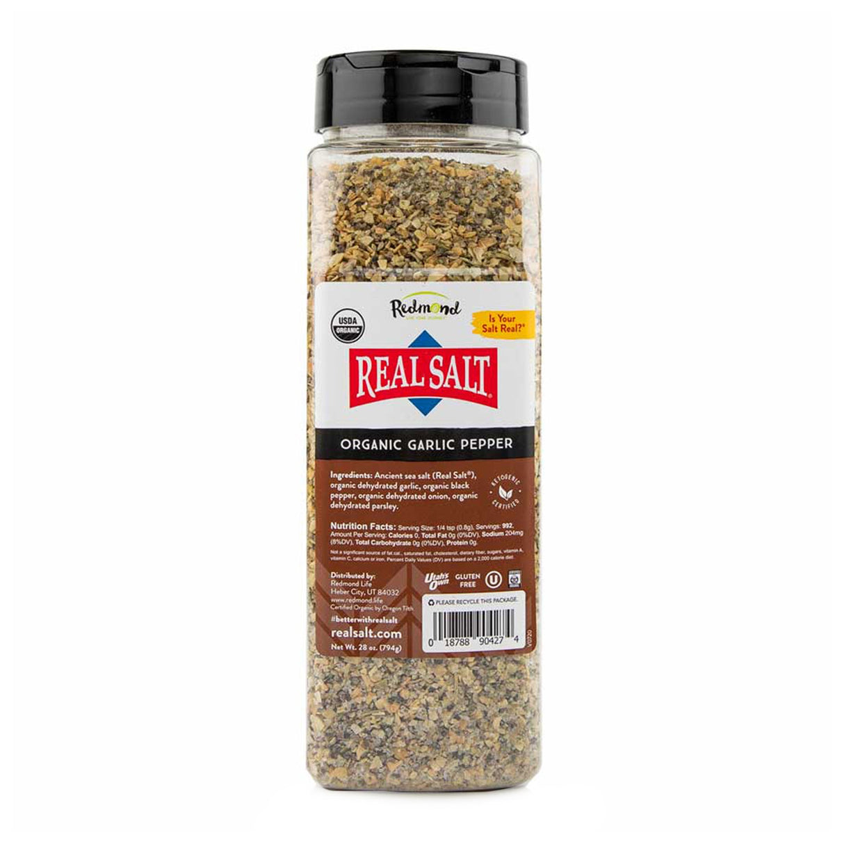 Real Salt® Organic Garlic Pepper (28 oz.)
