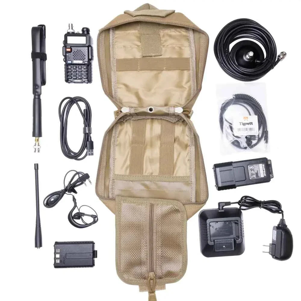 Radio Go Bag with Programmed Baofeng UV5R 8 Watt for Vehicles