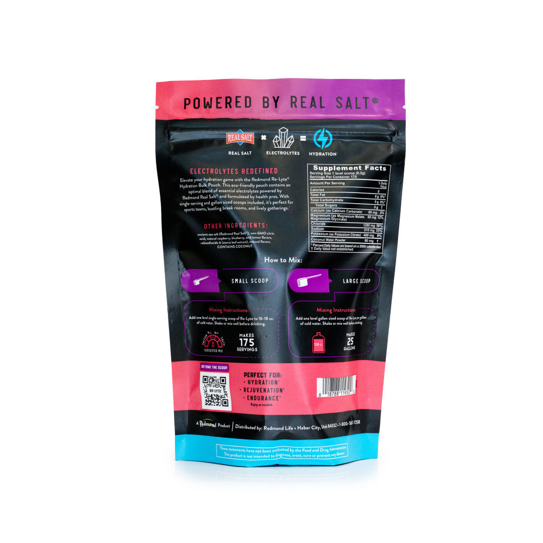 Re-Lyte Hydration Electrolyte Powder Bulk Pouch 175 Servings