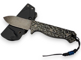 R4A - Ready 4 Action Knife / D2 Fixed Blade ( Contour-Tex Carbon Fiber Scales )