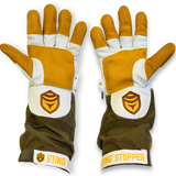 Sting Stopper Heavy Duty Goat Skin Beekeeping Gloves - Olive Green