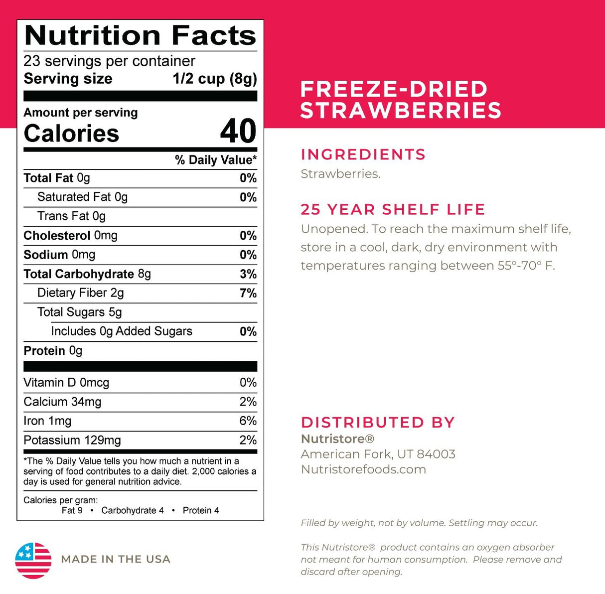 Strawberries Freeze Dried - #10 Can