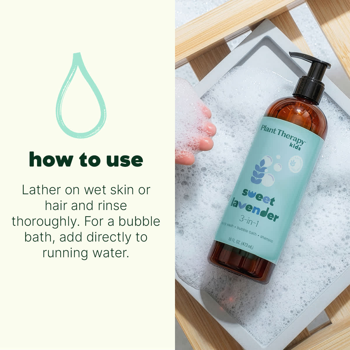 Sweet Lavender 3-in-1 Body Wash, Bubble Bath, Shampoo