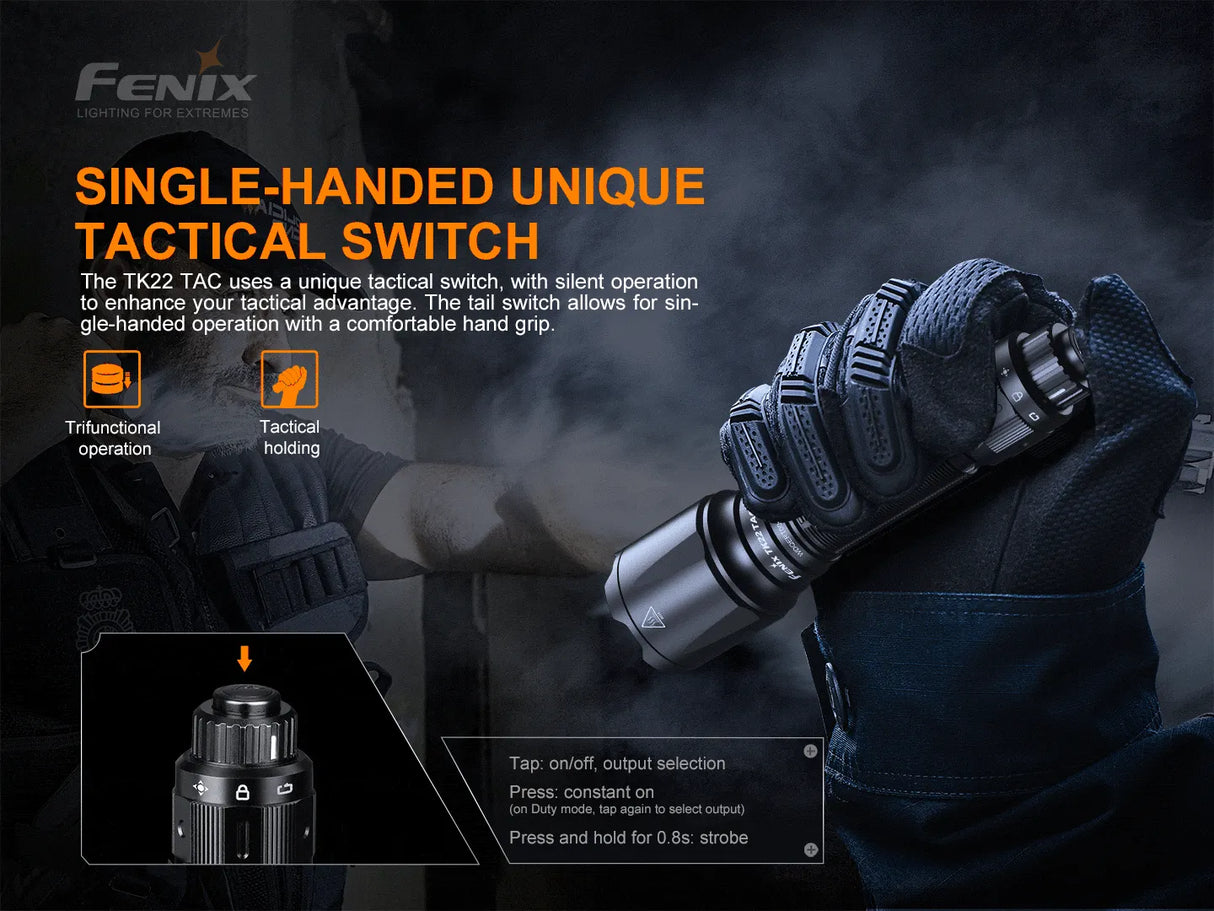 Fenix TK22 TAC Tactical Flashlight - 2800 Lumens