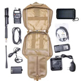 UV5R Radio Go Bag with Solar Charger Bugout Kit