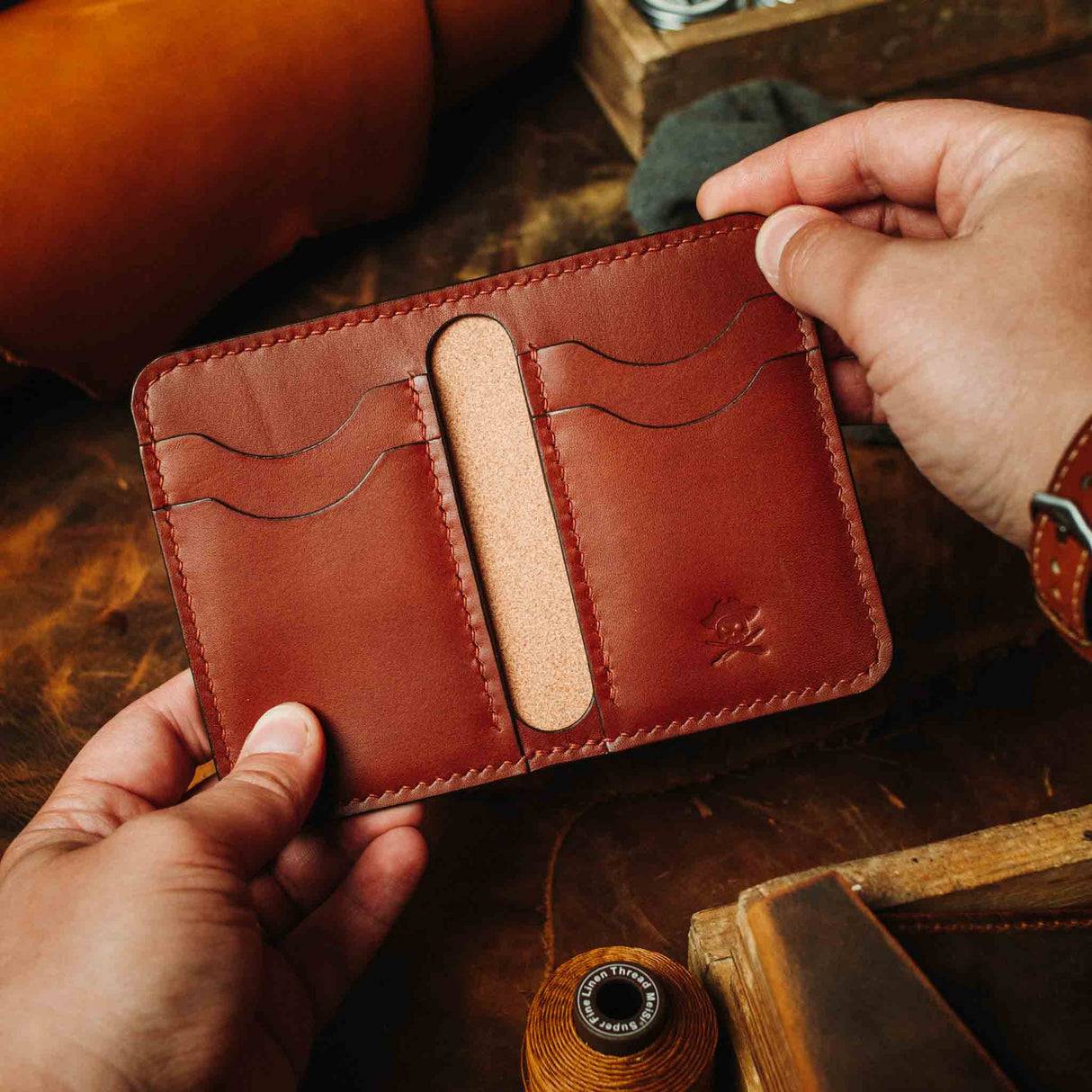Pirate Goods Buccaneer Bifold Wallet – Slim Minimalist Leather EDC Card Holder