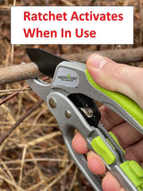 Ratchet Garden Pruning Shears Clippers Deluxe