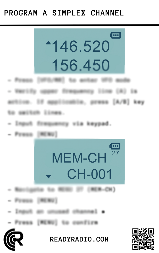 Ready Radio™ Programming Cards