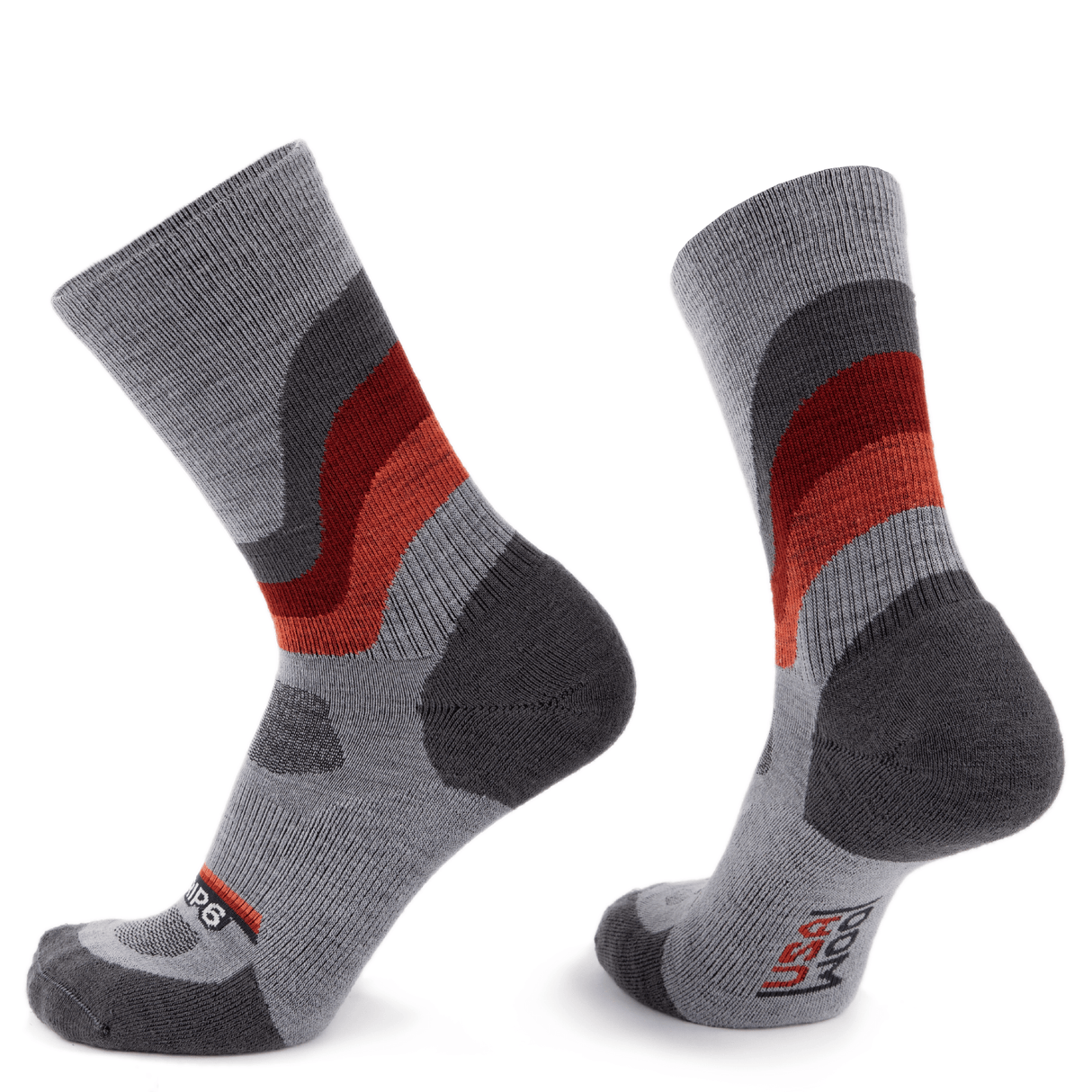 Wool Crew Socks - Overland Orange