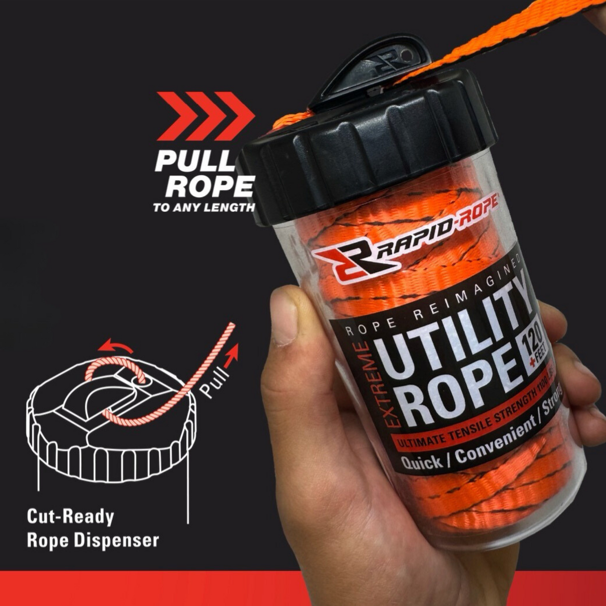 Patriot Utility Rope & Large Clear Canister