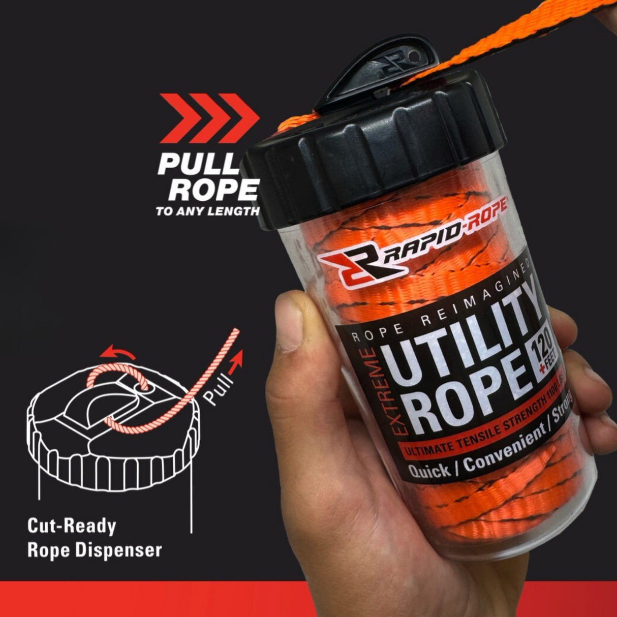 Ocean Blue Utility Rope & Large Canister