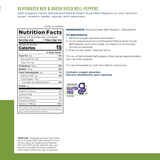 Dehydrated Red and Green Diced Bell Peppers Can, 113 Servings