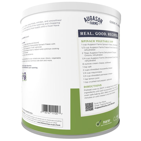 Dehydrated Spinach Flakes Can, 45 Servings