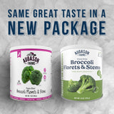 Freeze Dried Broccoli Florets and Stems Can, 34 Servings
