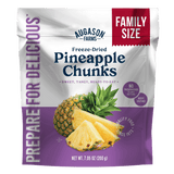 Freeze Dried Pineapple Chunks Family Size Pouch, 20 Servings