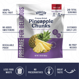 Freeze Dried Pineapple Chunks Family Size Pouch, 20 Servings
