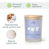 Fresh Linen Breeze Naturally Scented Candle