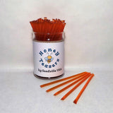 5 Pack PEACH HONEY TEASERS Natural Honey Snack Sticks Honeystix Straws