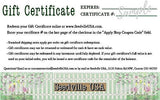 Seedville USA Shop Gift Certificate - Garden Gate Design - By Email or Postal Mail - You Choose Amount