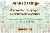 Seedville USA Shop Gift Certificate - Garden Gate Design - By Email or Postal Mail - You Choose Amount