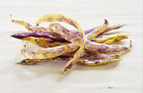 50 DRAGON TONGUE Wax BEAN Yellow & Purple Dragon's Tongue Phaseolus Vulgaris Legume Vegetable Seeds