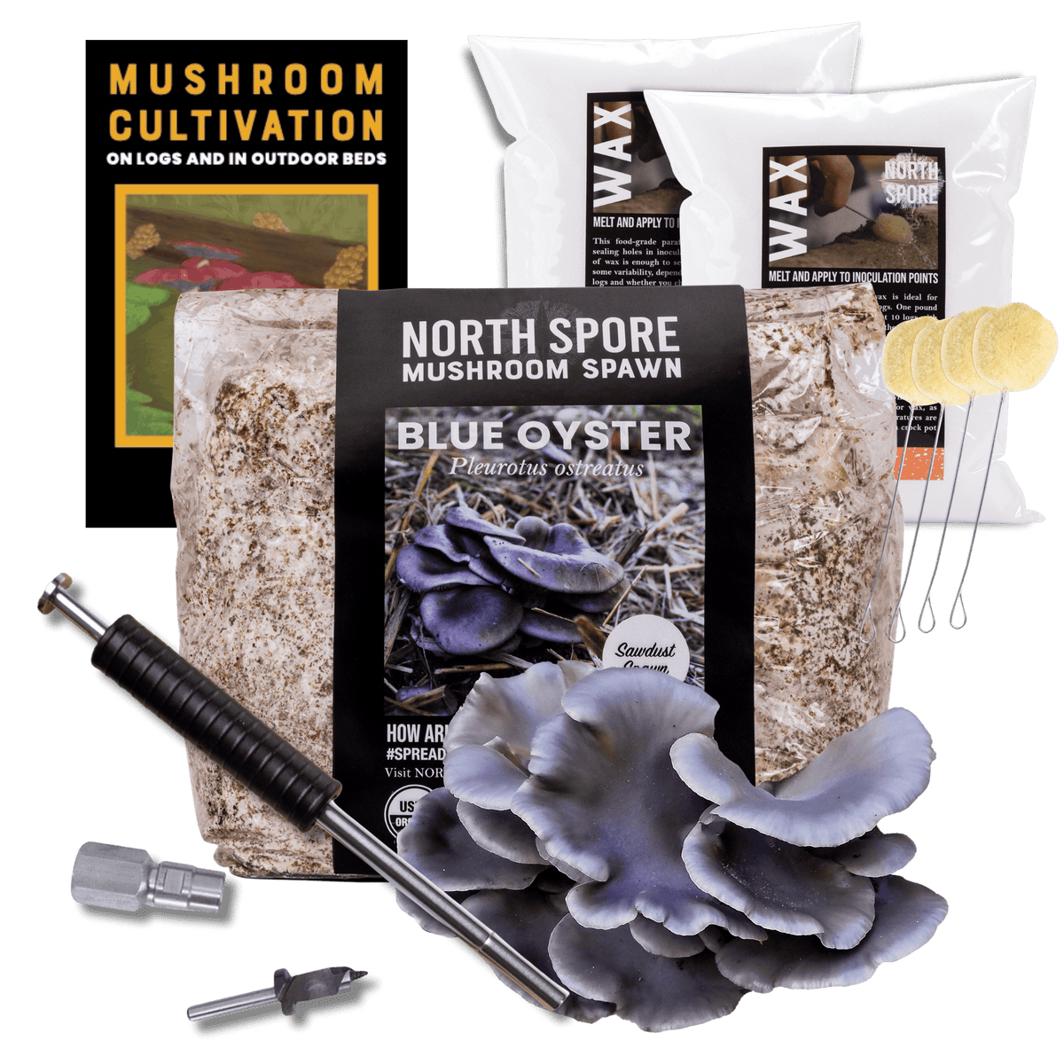 Sawdust Spawn Complete Mushroom Log Kit