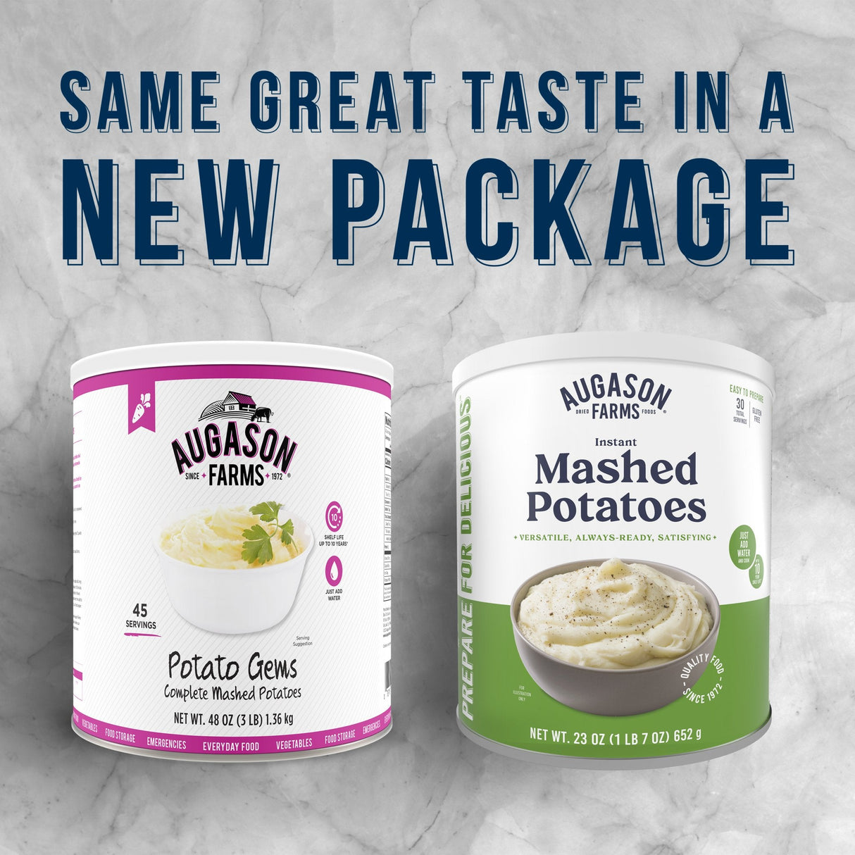 Instant Mashed Potatoes Can, 30 Servings
