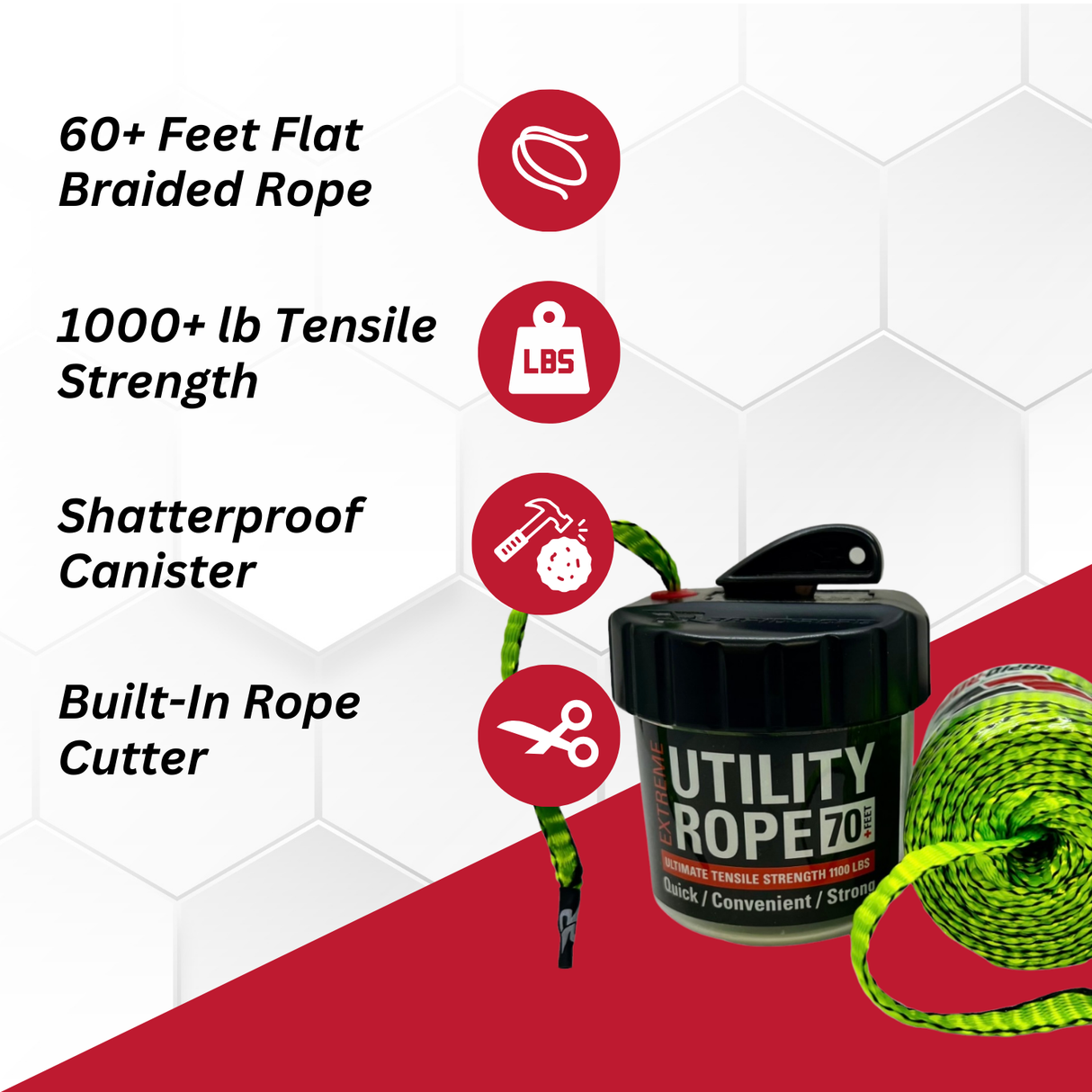 Safety Orange Utility Rope & Mini Canister