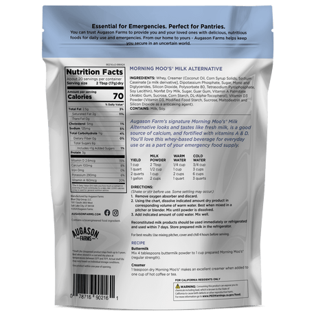 Morning Moo’s Milk Alternative Pouch, 20 Servings