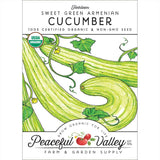 Sweet Green Armenian Cucumber Seeds (Organic)